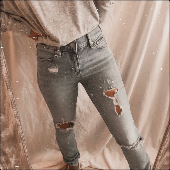 GAP Denim - Gap distressed high rise skinny jeans